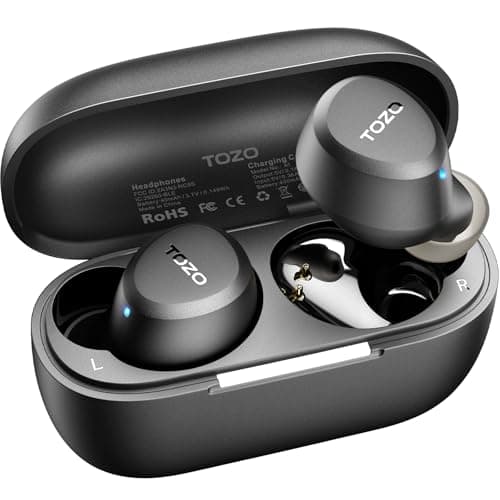 TOZO A1 Wireless Earbuds, Bluetooth 5.3 Earphones, Support APP EQ Setting, 32H Long Playtime, Ear Buds with HiFi Stereo Sound, Light-Weight Wireless Earphones, IPX5 Waterproof