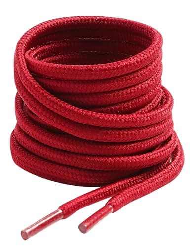 VSUDO 150 cm Round Burgundy Red Boot Laces, Wine Red Trainer Laces, 1 Pair