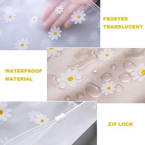 KEYRI 20 Pcs Reusable Frosted Zip-Lock Seal Clothes Travel Storage Hospital Shoes Waterproof Luggage Organizer For Clothes Shoes Cosmetics Travel Essentials (Floral) — view 4
