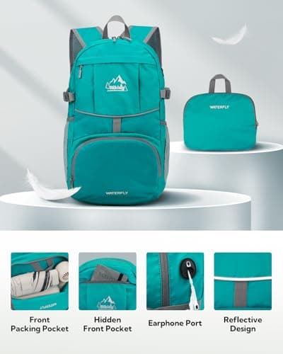 Waterfly Foldable Lightweight Hiking Backpack: 25L Packable Rucksack — view 3