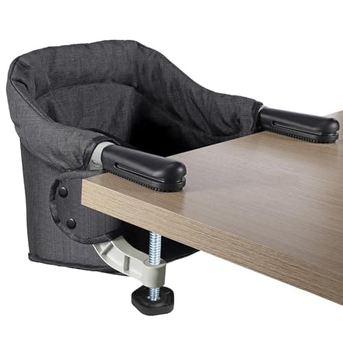 Toogel Hook-On High Chair, Foldable Portable Seat for 6-36 Months, Black