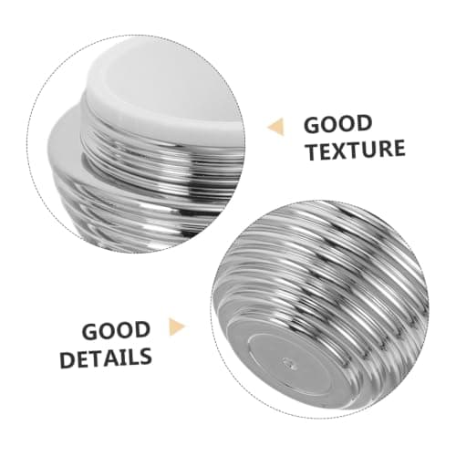 Tofficu Acrylic Refillable Cream Container Jar 30g Silver Travel Size for Masks and Cleansing Balms Personal Use — view 3
