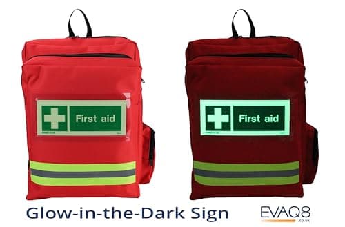 EVAQ8 First Response First Aid Kit — 139 Piece Red Rucksack, British Standard BS8599-1 Medium, HSE Compliant, Workplace & Professional Use, UK Assembled — view 6