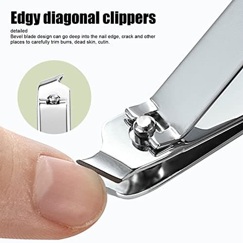 Stainless Steel Nail Clippers Set 9 Piece Magnetic Travel Kit with Nail File, Eyebrow Tools, and Pedicure Knife — view 3