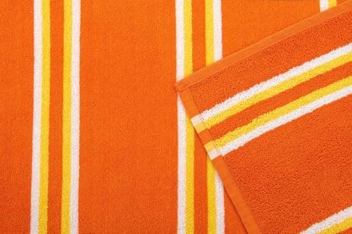 Adore Striped Beach Towels 2 Pack - Teal & Orange 75 x 150 cm — view 6