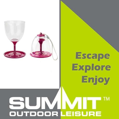 VFM e-Store - Collapsible Wine Glasses Pack Away - Camping, Travel Holiday Accessories for Summer - 9cm X 16cm- 10Oz / 285Ml Berry X 1 Pack Of 2 — view 4