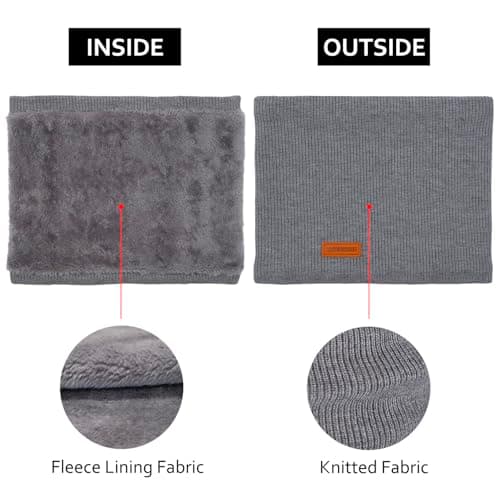I Kua Fly Winter Snoods for Men Women Unisex Thermal Neck Warmer Scarf — view 2