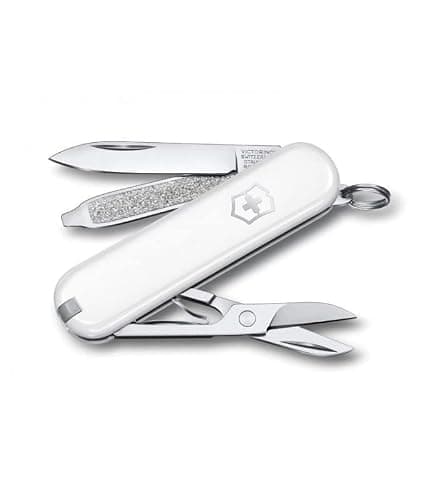 Victorinox Classic SD Swiss Army Knife, Small, Multi Tool, 7 Functions, Scissors, Nail File, Orange
