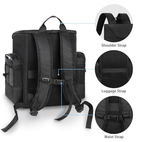 Hairstylist Traveling Bag, Large Capacity Barber Travel Backpack, Hairdresser Bag with Adjustable Dividers, Hair Tools Travel Case, Professional Cosmetology Bags for Supplies, Hair Stylist Must Haves — view 4