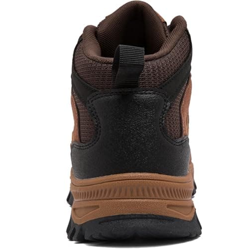 HODTOB Hiking Boots Mens Womens Lace-up Non-Slip Outdoor Men Women Mountain Trekking Shoes for All Season Walking Travelling Backpacking Camping Shoes Sneaker Brown-9.5UK — view 4