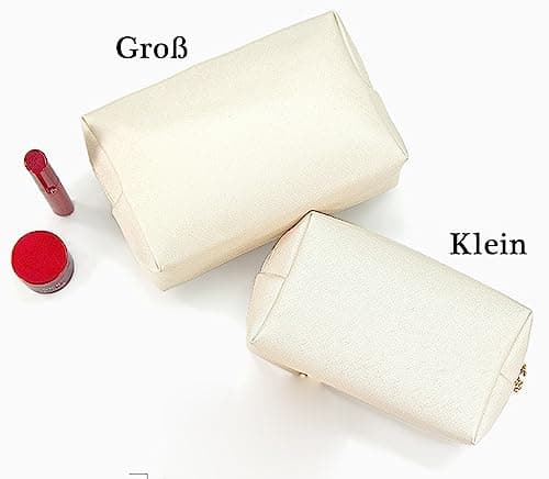 Large Capacity Travel Cosmetic Bag Women, Waterproof Portable PU Leather Toiletry Bag, Multifunctional Travel Toiletry Bag Makeup Organizer Storage Bag for Women（Small-Shell Gold） — view 4