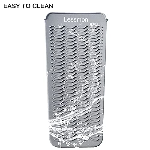 Lessmon Heat Resistant Mat Pouch for Styling Tools, 28.5x14cm, Grey — view 4