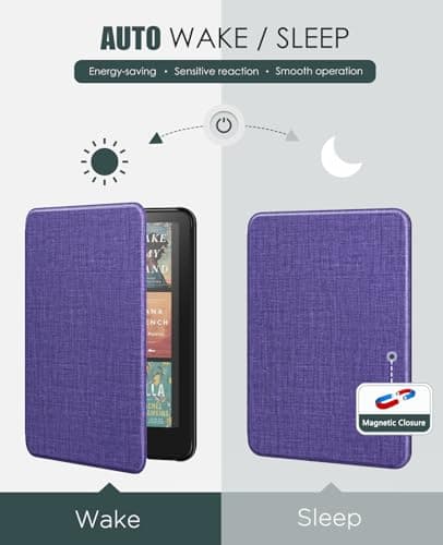 MoKo Case for 7" Kindle Paperwhite 12th Gen&Colorsoft 2024,Denim Purple — view 5