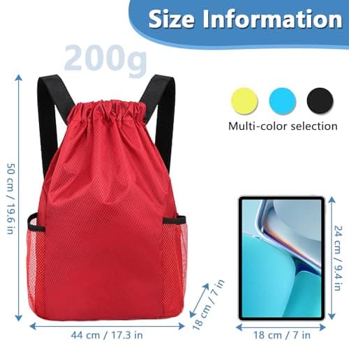 Didiseen Drawstring Bag Waterproof 50 * 44 cm Oxford Gym Sack Blue — view 2