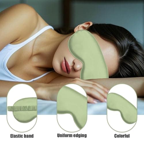 20PCS SPA Party Supplies Set, Drowsy Silk Sleep Mask, Soft Sleep Eye Masks, Hair Rings, Heart - Shaped Glasses, Travel, Daily Use, Rides, Bridal Shower Gifts (1 Set of Rose - red + 4 Sets of Green) — view 6