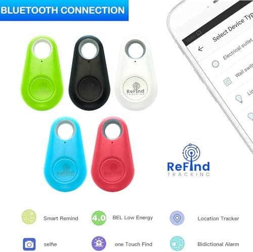 ReFind Smart Tracker for Android and iPhone. Mini GPS Tag Bluetooth 5.0 Key Finder. Samsung AirTag Alternative for Keys, Pets, Wallets and Luggage (Black) — view 3