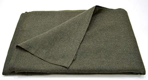 Military Surplus Lightweight Olive Green Wool Blend Blanket | Army Style Camping & Outdoor Blanket | Warm Durable Wool Mix Throw for Hiking, Bushcraft, Travel, Emergency & Survival Gear — view 2
