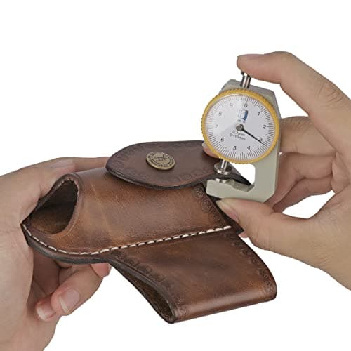 TOURBON Multitool Leather Sheath EDC Pocket Organizer Belt Pouch for Flashlight Pen Knife Holster — view 4