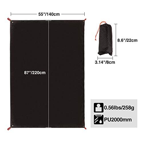 REDCAMP Ultralight 140x220cm Large Waterproof Ground Sheet,Tent Footprint — view 3