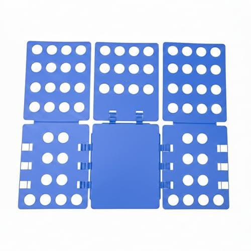 Magic Fast Speed Clothes Flip Folding Board Blue Organiser, 31 x 23.5 cm for Adult Shirt T-Shirts and Laundry, Easy and Quick Clothing Folding Tool for Home, Wardrobe Storage and Travel Use