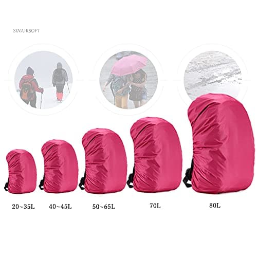 SINAIRSOFT Backpack Rain Cover 50L-56L waterproof sunscreen Pink — view 6
