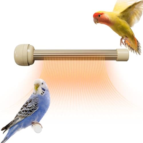 Bird Warmer, Winter Heated Perch Stand Bird Cage Heater, Terrarium Accessories for Hammock Aviary Indoor Travel Small Animals African Grey Lovebirds Canary