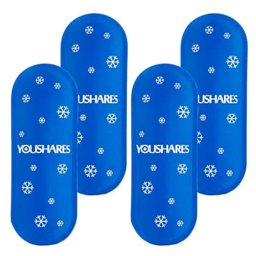 YOUSHARES 4 Nylon Ice Packs for Insulin Cooler Travel Case - Insulin Cooler Gel Packs Reusable Ice Packs Suitable for Diabetic Insulin Case (4 Packs)