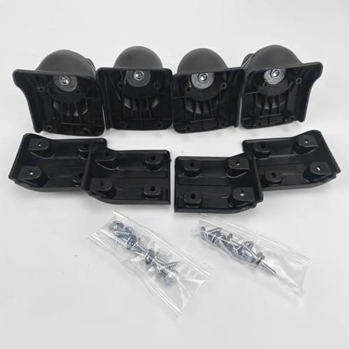 Volein 2 Pairs Suitcase Wheels Replacement Luggage Wheels for Repairing Damaged Suitcase Compartment wheels(W044) — view 3