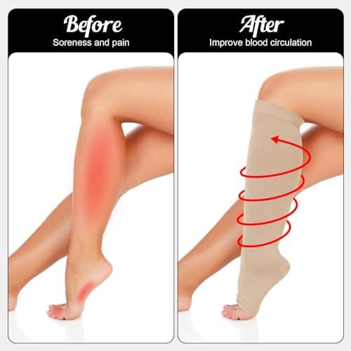 umorismo 2 Pair Flight Compression Socks Toeless Support Socks — view 3