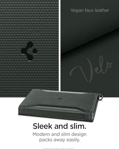 Spigen Passport Card Cover Holder Passport Wallet Travel Documents Organizer Protector Passport Holder Travel Accessories with RFID Blocking Technology SIM Card Pin Included - Military Green — view 6