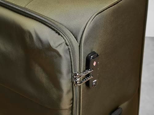 Rock Paris Medium 56L Soft Shell Suitcase - Olive Green — view 5