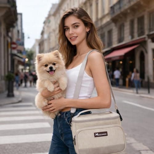 Modoker All-in-One Dog Travel Bag Airline Approved Pet Cat Tote Organizer for Weekend Trips, 2 Bowls, 2 Food Containers & Feeding Mat — view 2
