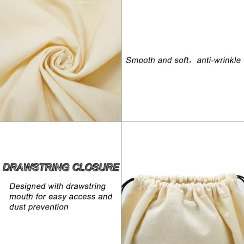 2 Piece Set Dust Cover Bags for Handbags,Purses,Shoes,and Boots, Beige — view 3
