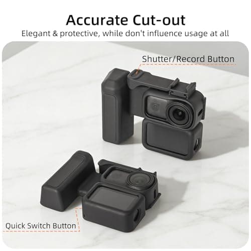 Lightweight Camera Cage with Comfortable Grip Accessory Cold Shoe Mount for Vlog and Travel Camera Protective Frame Quick Release Handle — view 3