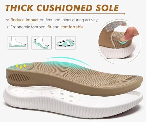 KuaiLu Womens Orthopedic Walking Sandals with Arch Support Recovery Cushion — view 6