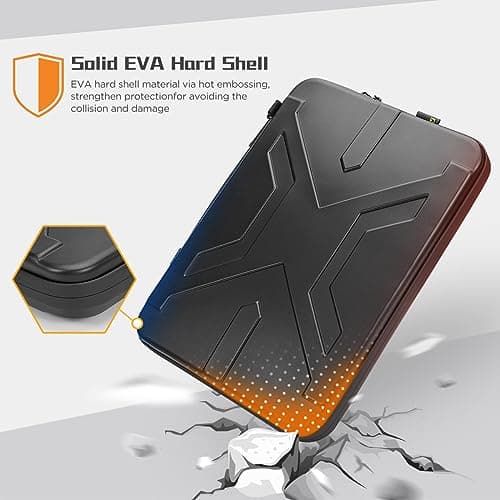 KIZUNA Laptop Case bag 13 Inch Shoulder Sleeve Hard Shell Briefcase For MacBook Pro 14 M4 M3/13.6" 13" MacBook Air M3/Yoga Slim 7x/IdeaPad Flex 5 Gen 8 14"/ThinkPad X13 L13 E14/14.5" XPS 14,Black — view 3