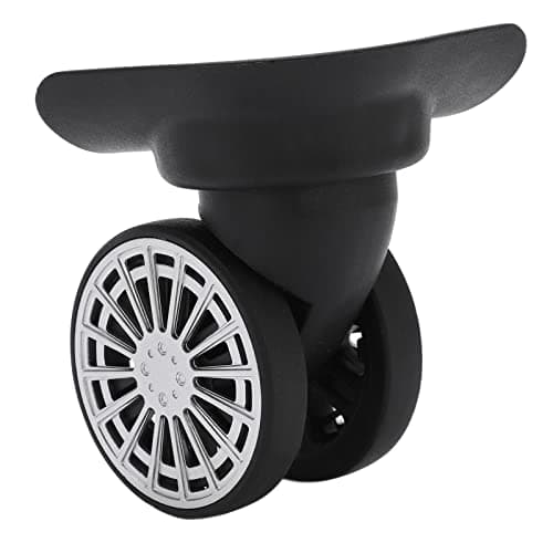 Alomejor Suitcase Repair Maintenance Wheels Silent Sturdy Easy Installation for Luggage Repairers and Travelers PPPET Yellow 2x Castor 8x Screw — view 3