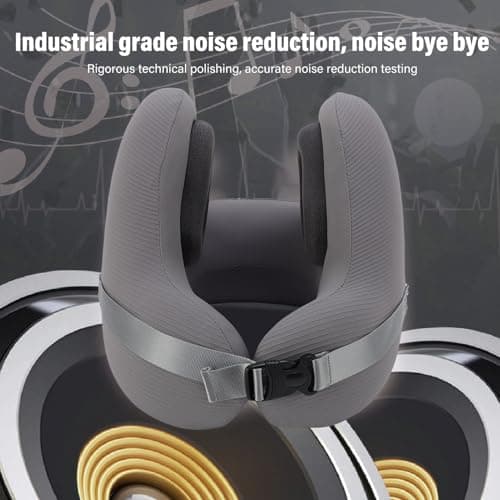 KIMISS Travel Neck Pillow with Noise Canceling Earmuffs U Shaped Neck — view 3