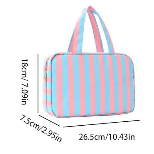 Toiletry Bag for Women | 4 Compartments Waterproof Foldable Pouch with Hook,Cosmetic Travel Bag | for Storage Tote Bathroom Cabinet Cruise Vacation Weekend Shower Suitcase Daily — view 5