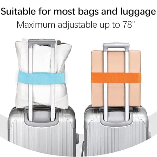 Luggage Straps for Suitcases Strap Suitcase Belts, Heavy duty Luggage Straps, Adjustable,Premium Accessory for Travel Bag Closure (Blue, 4pcs) — view 6