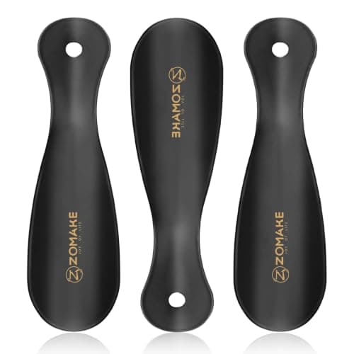 ZOMAKE Metal Shoe Horn Small Shoehorn for Men Women Kids (3pcs 19cm)