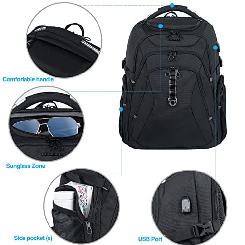 KROSER Travel Laptop Backpack 18.4 Inch XXXL Gaming Backpack Laptop Bag — view 4