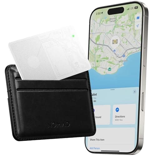 Nomad Tracking Card White, Slim Card Tracker with IPX7 Waterproof and Dust Proof - Card Tracker for Wallet & Luggage, 5 Months GPS Tracker Long Battery Life, Rechargeable, Compatible with iOS Only