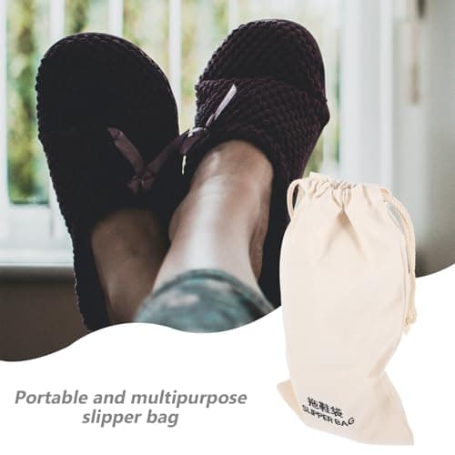 Drawstring Slipper Storage Bag 17x32cm Fabric 2 Pack — view 3
