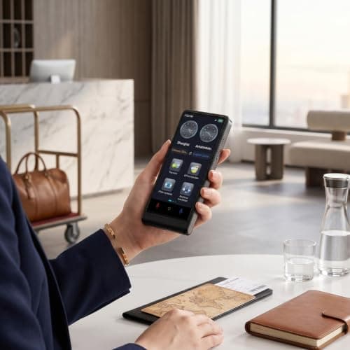 Sxhlseller Real Time Voice Translator Device, Supports 158 Languages with Noise Canceling Microphone, 2.4G WIFI, Camera Translation for Travel and Business — view 6