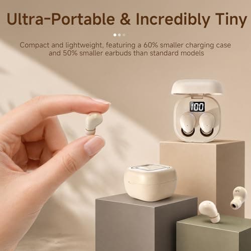 Yeforu Invisible Earphones Small Invisible Earbuds Wireless Bluetooth Micro Hidden Discreet Tiny Sleep Mini Earbuds For Sleeping Ear Buds For Small Ears Sleep Headphones For Sleeping — view 6