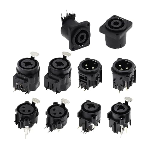 1PCS 3pin XLR Female Socket Connector Panel Mount Mixer Microphone Audio Speakers Plug Adapter(Lavender) — view 2