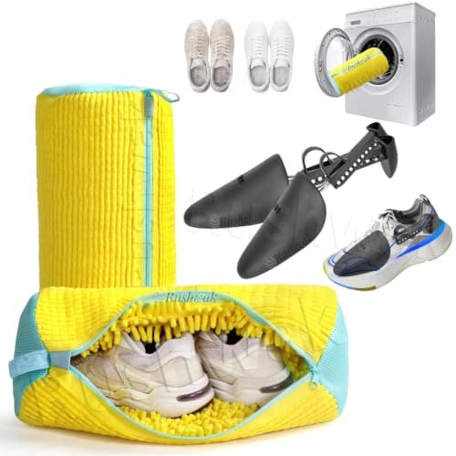 Rushwak Shoe Washing Machine Bag Laundry Shoes Bag for Washer and Dryer Reusable and Durable Zipper Plush Washing Machine Bags for Sneakers, Running Shoes, Sock and Toys