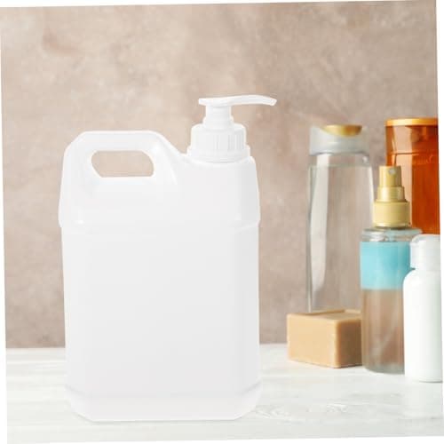 2.5l White Hdpe Pump Dispenser Container Refillable Large Opening — view 4
