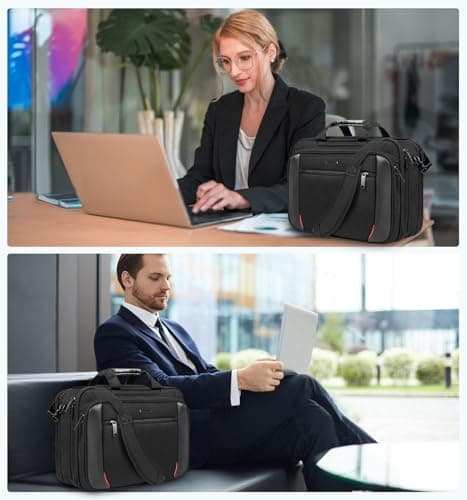 EMPSIGN 17.3 Inch Laptop Bag Briefcase for Men Women Shoulder Messenger Bag — view 2